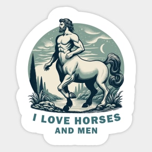 Centaur Ancient greek Mythical beast, funny graphic t-shirt, for women who love horses and men. Sticker